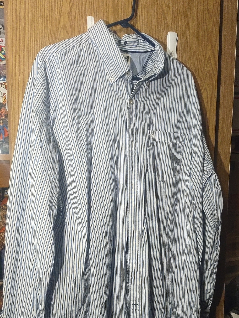 Converse Blue and White Striped Button-Down Shirt
